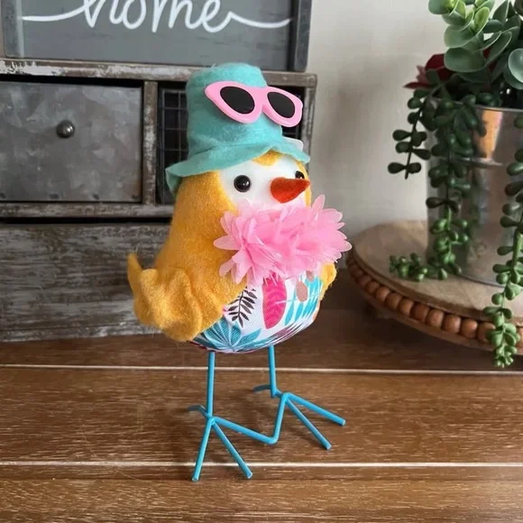New Summer Bird With Sunglasses Perfect For Tier Tray - Picture 3 of 3